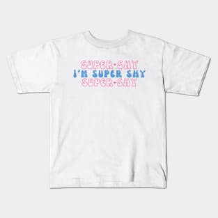 newjeans super shy lyrics simple typography Kids T-Shirt